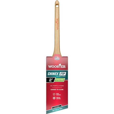 Wooster 2" Thin Angle Sash Soft, Chinex FTP Bristle, Paint Brush, Wood Handle 4424-2